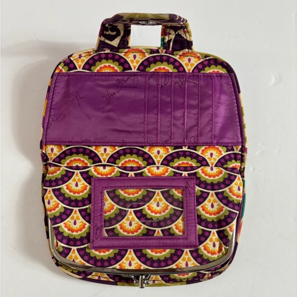 Vera Bradley Plum Floral Quilted Kisslock Wallet - Picture 4 of 6